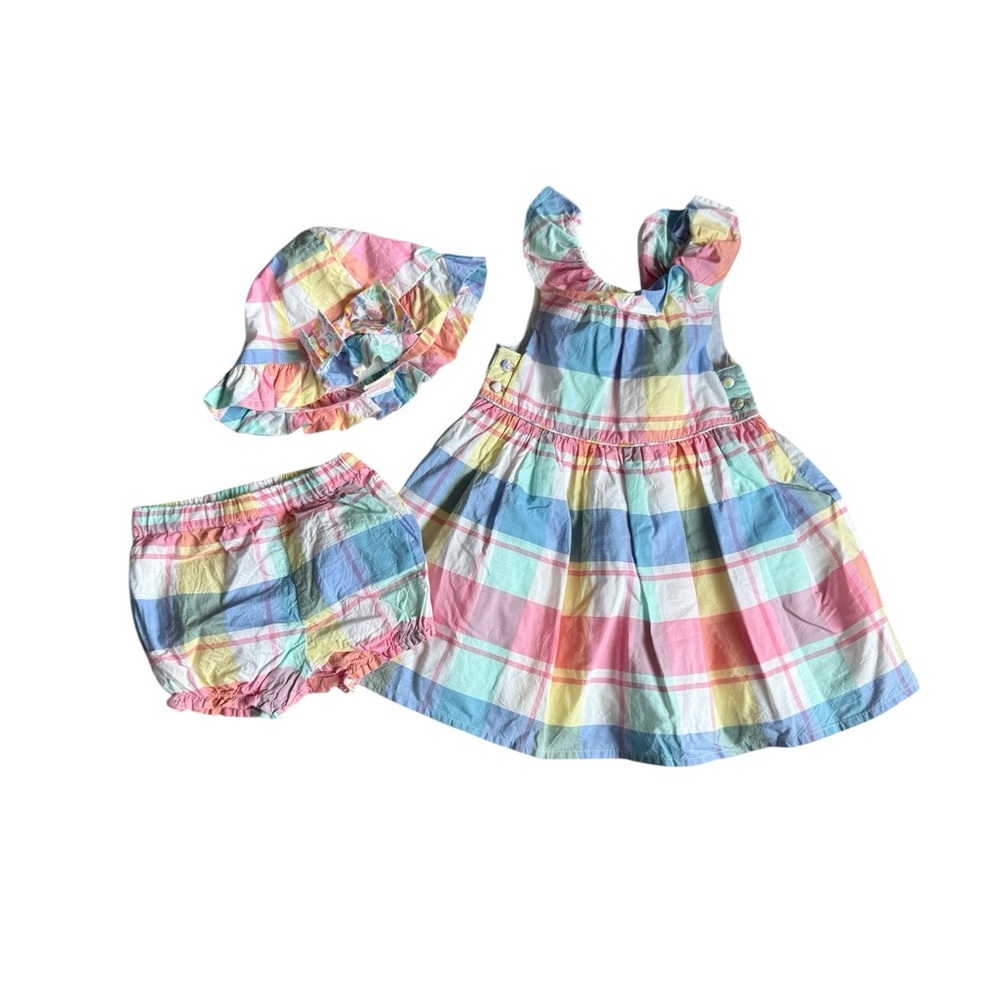 Tommy Bahama Colorful Plaid Baby Dress Set